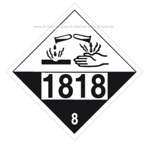 Containerlabel Klasse 8 mit Eindruck 1818 25x254 PVC