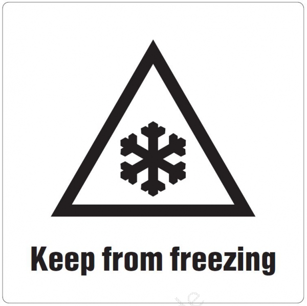 Transportkennzeichen, Gefahrgutetikett "keep from freezing"