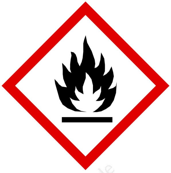 GHS02 Etikett mit Flamme für entzündbare Stoffe