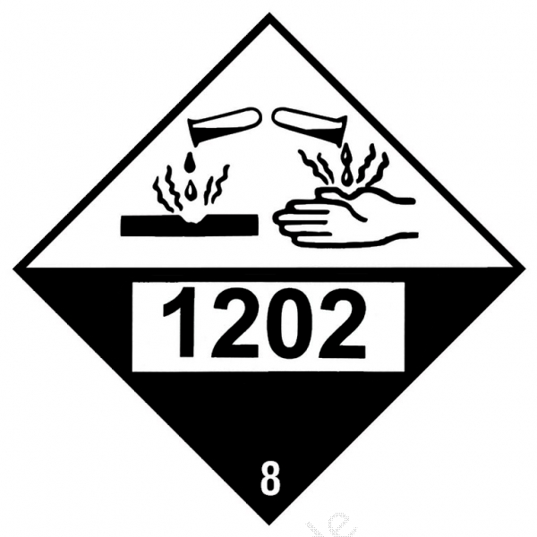 Containerlabel Klasse 8 mit individuellen UN-Nummerneindruck