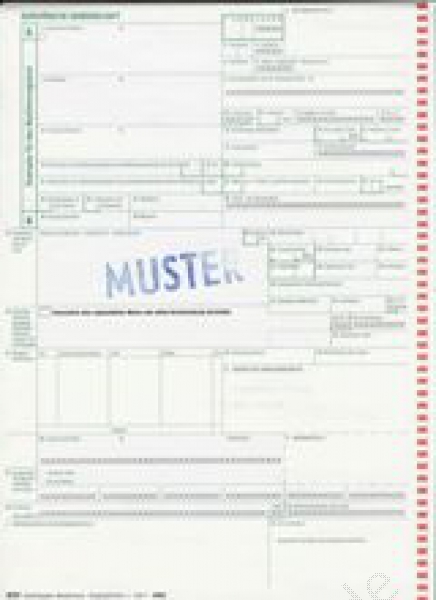 Einheitspapier 0737 Einfuhr, selbstdurchschreibend