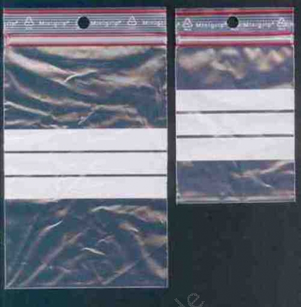 Minigrip-Beutel 100x150x0,06 mm mit Stempelfeld