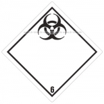 Containerlabel Klasse 6.2 ohne Texteindruck 30x30