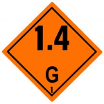 Gefahrgutetikett Klasse 1, Unterklasse 1.4 G Blattware