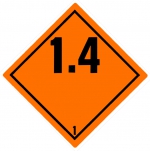 Containerlabel Klasse 1, Unterklasse 1.4 Blattware